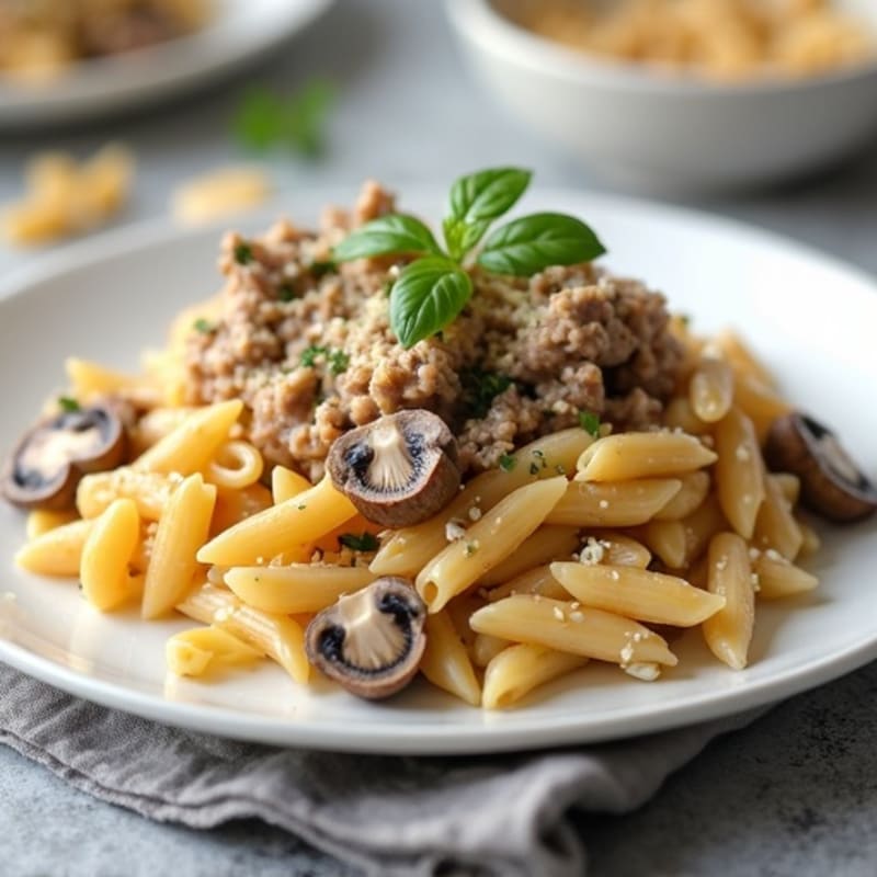 Creamy Lean Beef and Mushroom Pasta