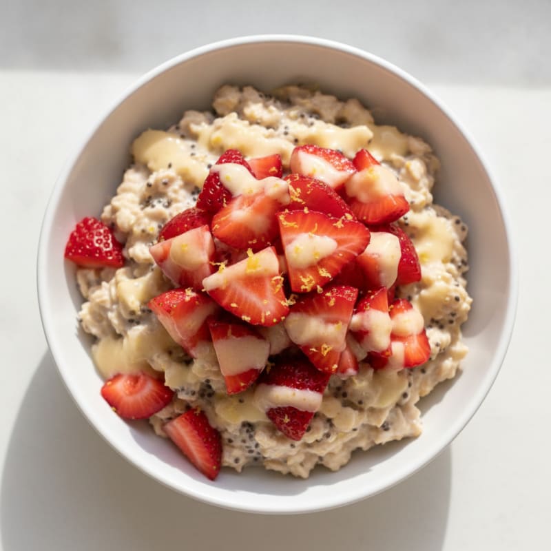 Strawberry Shortcake Overnight Oats