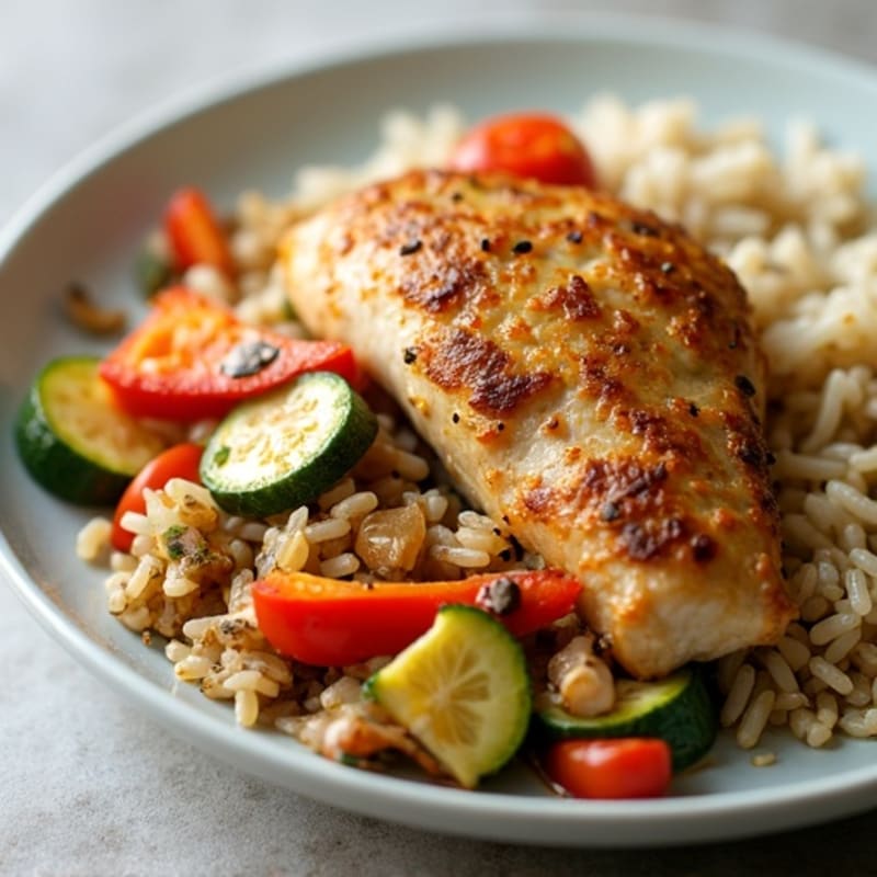 Tender Chicken and Rice Skillet with Savory Vegetables