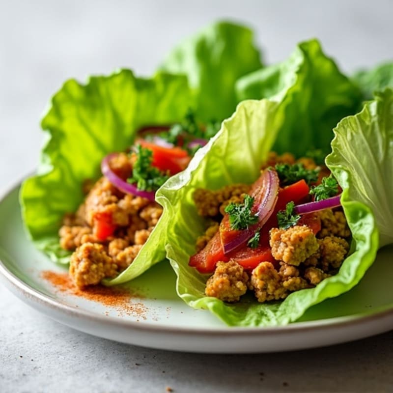 Spiced Turkey Lettuce Wraps with Fresh Herbs