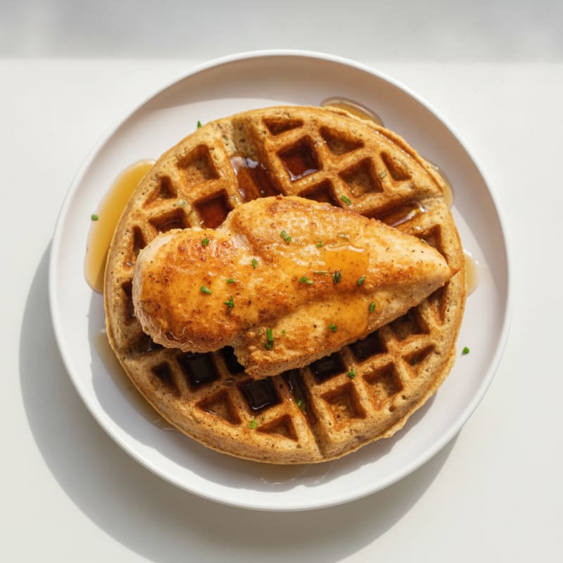 Golden Chicken and Waffles