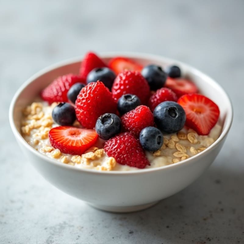 Creamy Protein-Packed Oatmeal with Fresh Berries