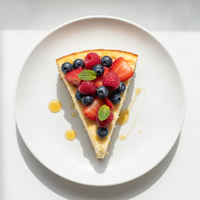 Greek Yogurt Protein Cheesecake with Fresh Berries