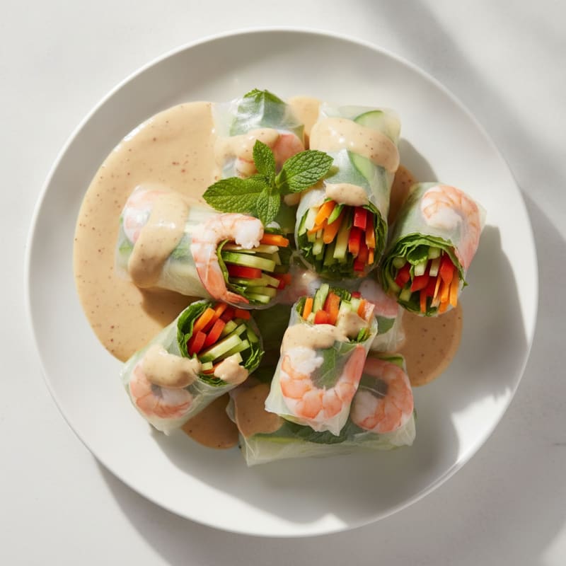 Fresh Shrimp and Veggie Spring Rolls