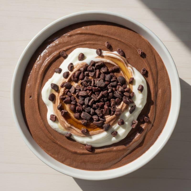 Silky Chocolate Protein Pudding with Greek Yogurt
