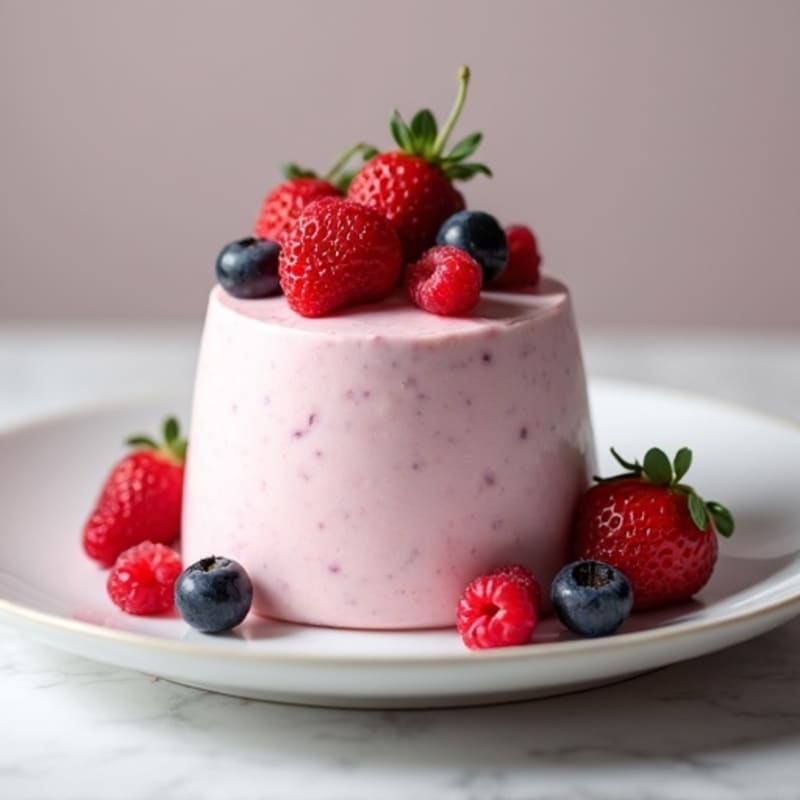 Silky Greek Yogurt Protein Mousse with Fresh Berries