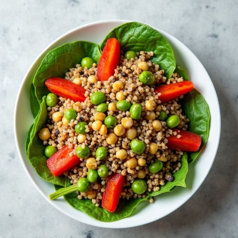 Crunchy Lentil Salad with Edamame and Quinoa