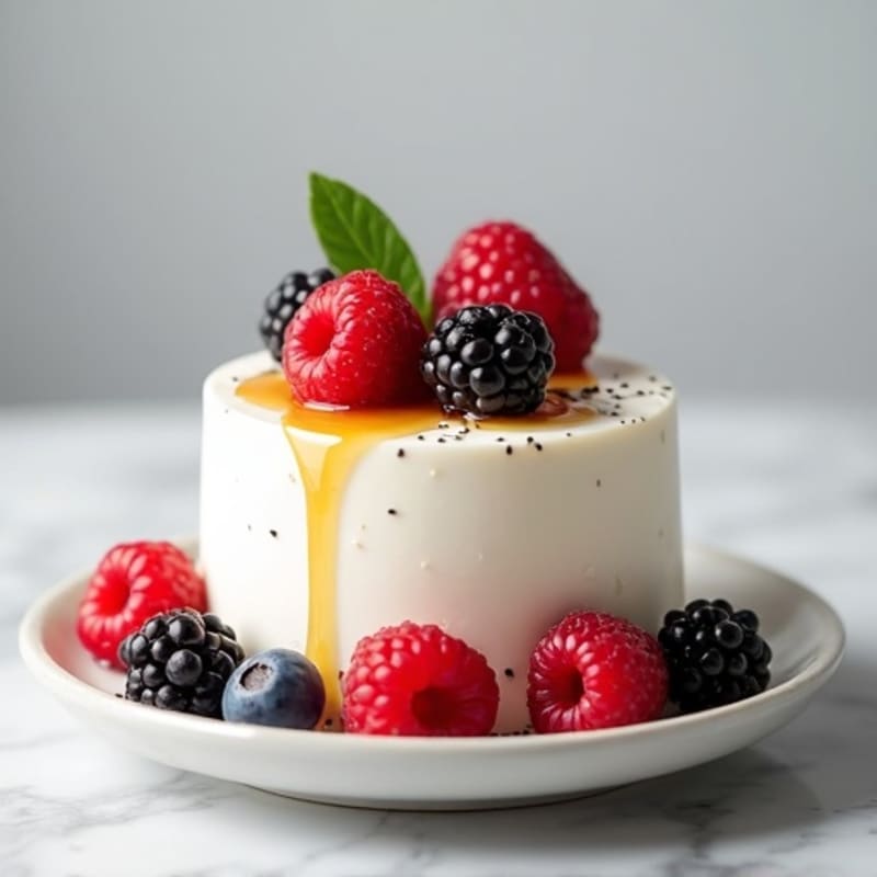 Greek Yogurt Protein Mousse with Mixed Berries