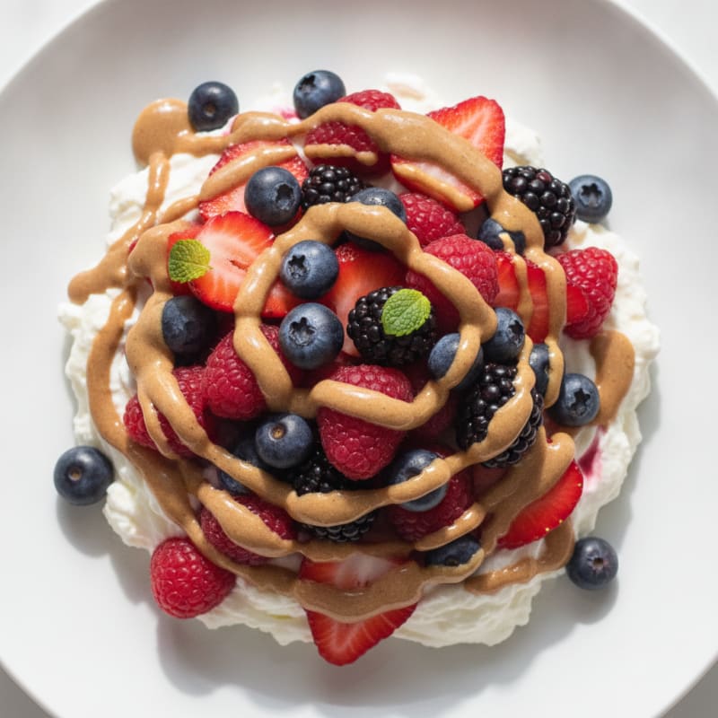Silky Greek Yogurt Protein Pudding with Mixed Berries