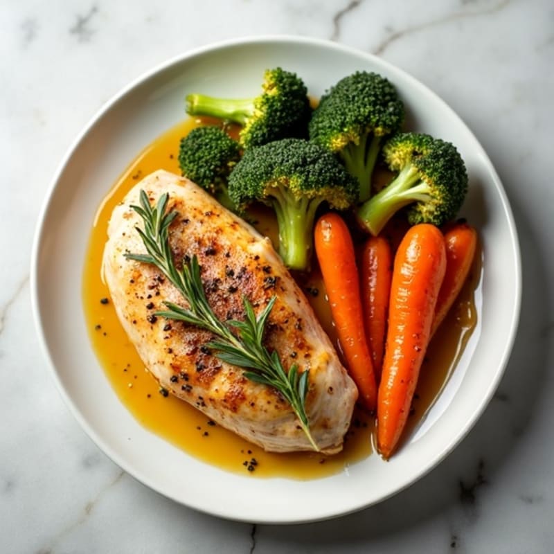 Herb-Roasted Chicken with Crispy Roasted Vegetables