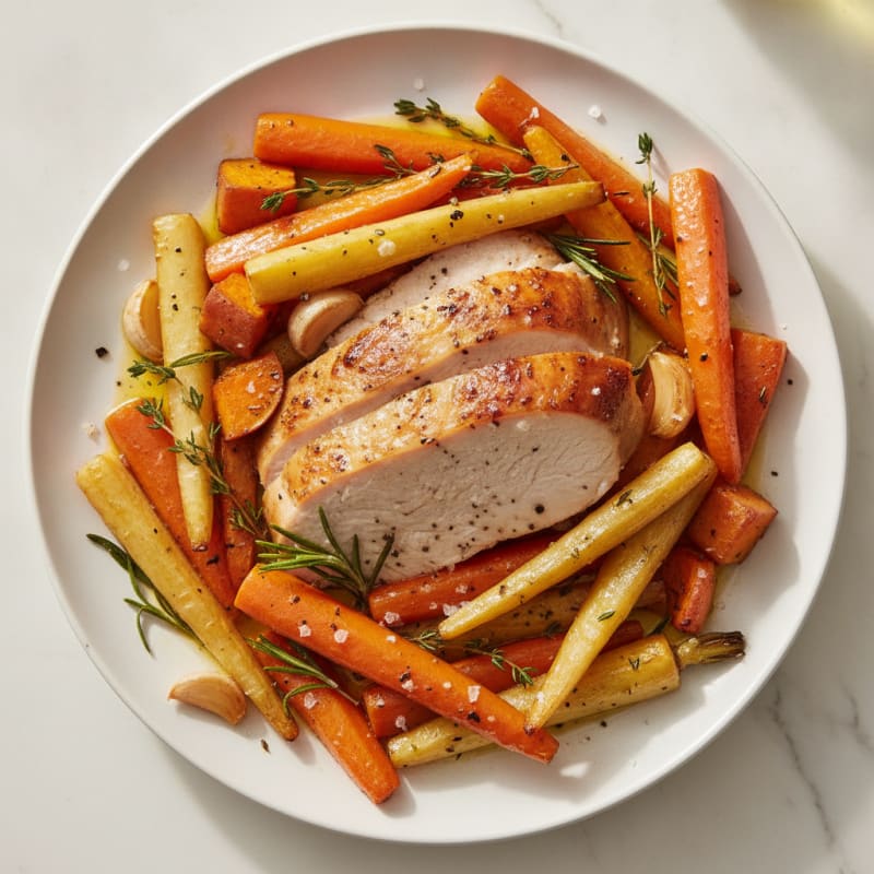 Herb-Roasted Turkey with Root Vegetables