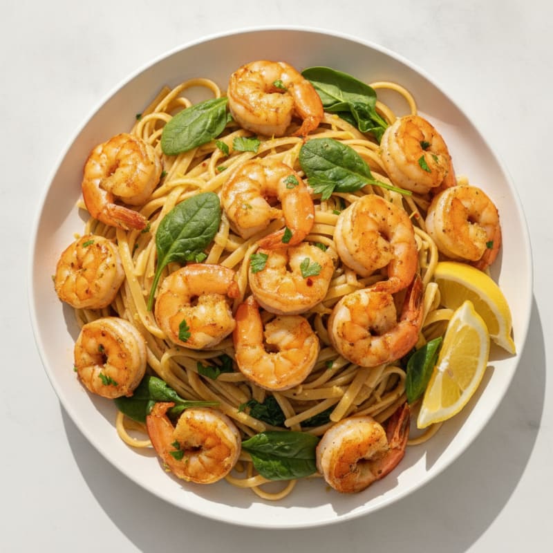 Garlic Butter Shrimp Scampi with Linguine