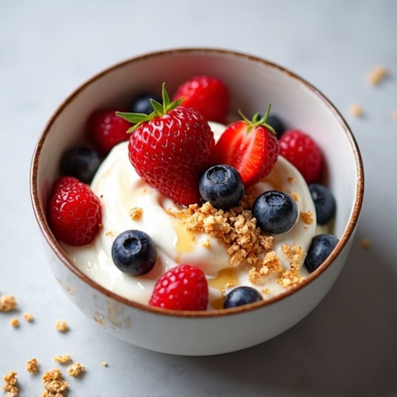 Creamy Greek Yogurt Protein Bowl with Mixed Berries