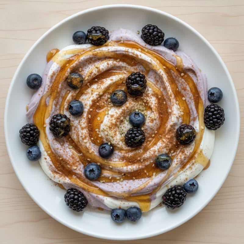 Mixed Berry Yogurt Swirl with Honey