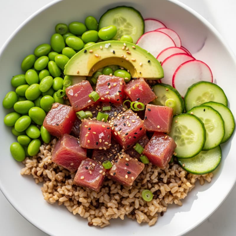 Ahi Tuna Hawaiian Poke Bowl