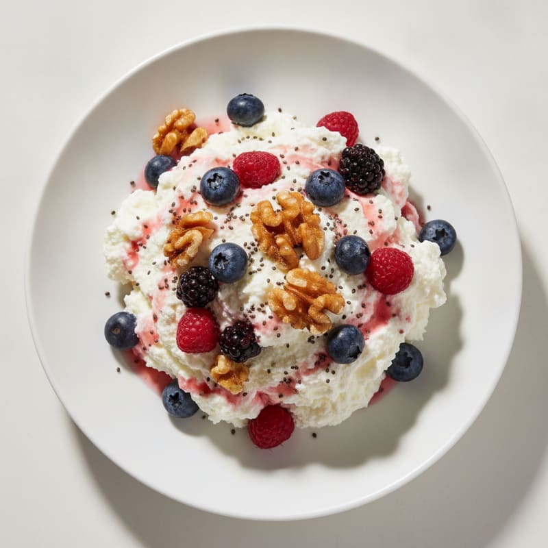 Greek Yogurt Protein Mousse with Berries