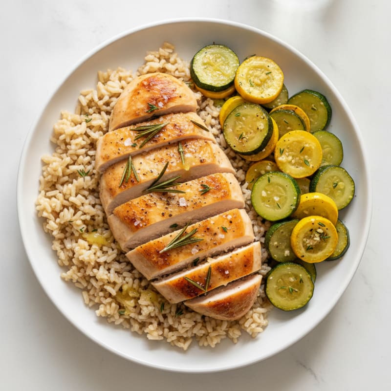 Herb-Roasted Chicken with Summer Vegetables