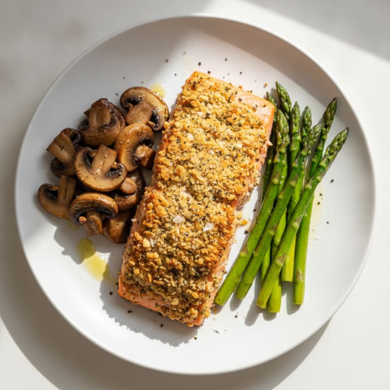 Herb-Crusted Salmon with Roasted Vegetables