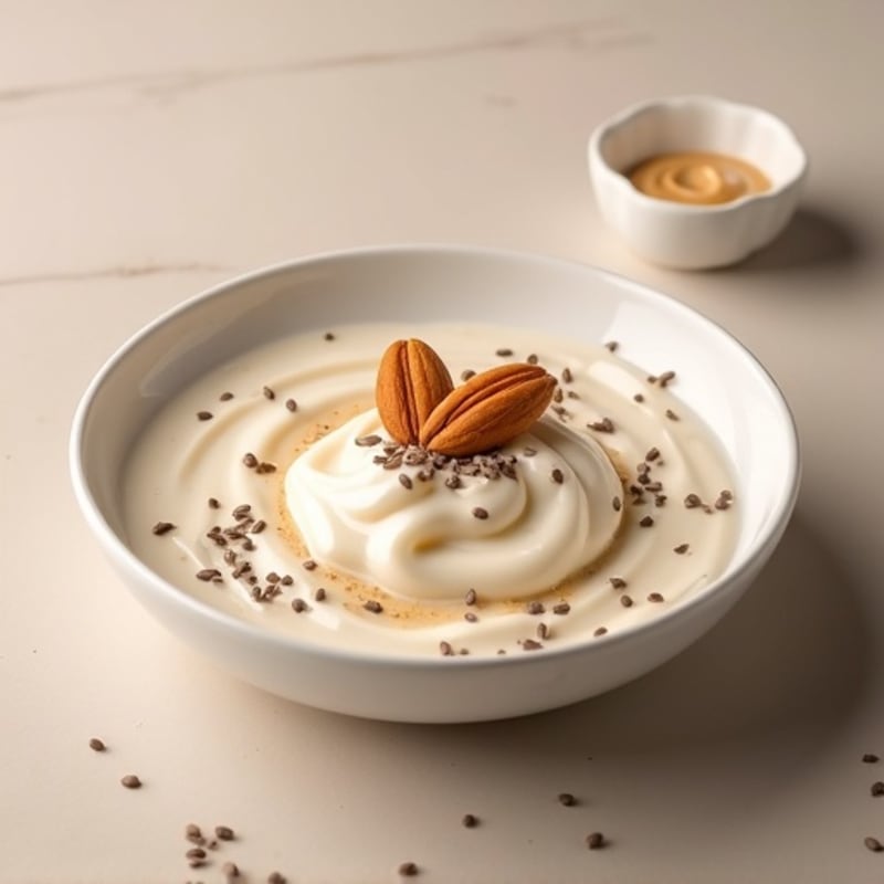 Silky Greek Yogurt Protein Pudding with Almond Butter