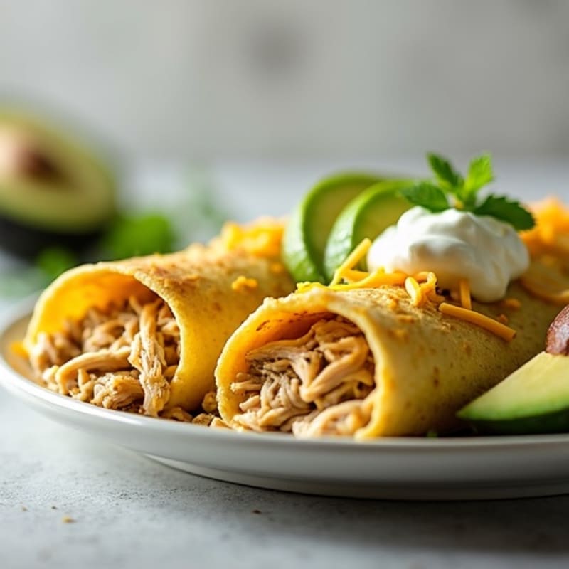 Creamy Salsa Verde Chicken Enchiladas