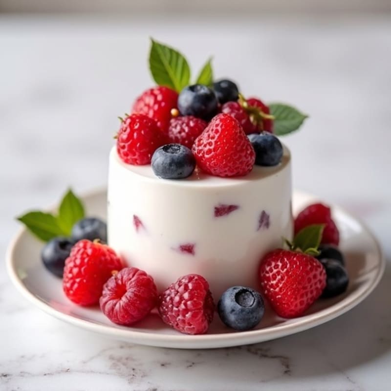 Silky Greek Yogurt Protein Mousse with Mixed Berries