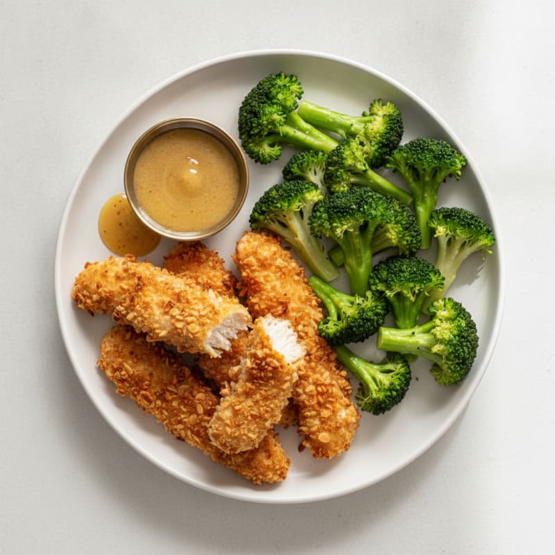 Almond-Crusted Chicken Tenders with Honey-Mustard Sauce