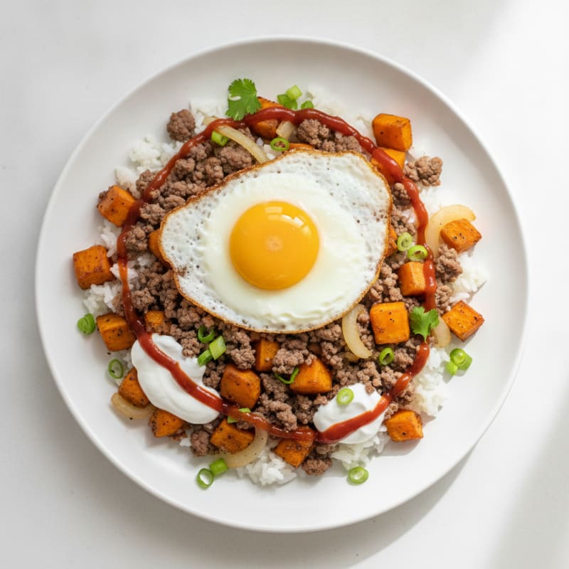 Savory Beef and Sweet Potato Hash