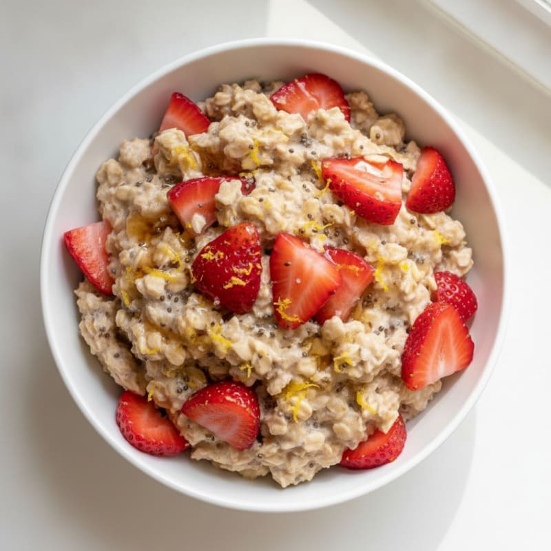 Strawberry Shortcake Overnight Oats