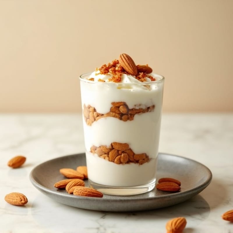 Vanilla Protein Greek Yogurt Parfait with Almonds