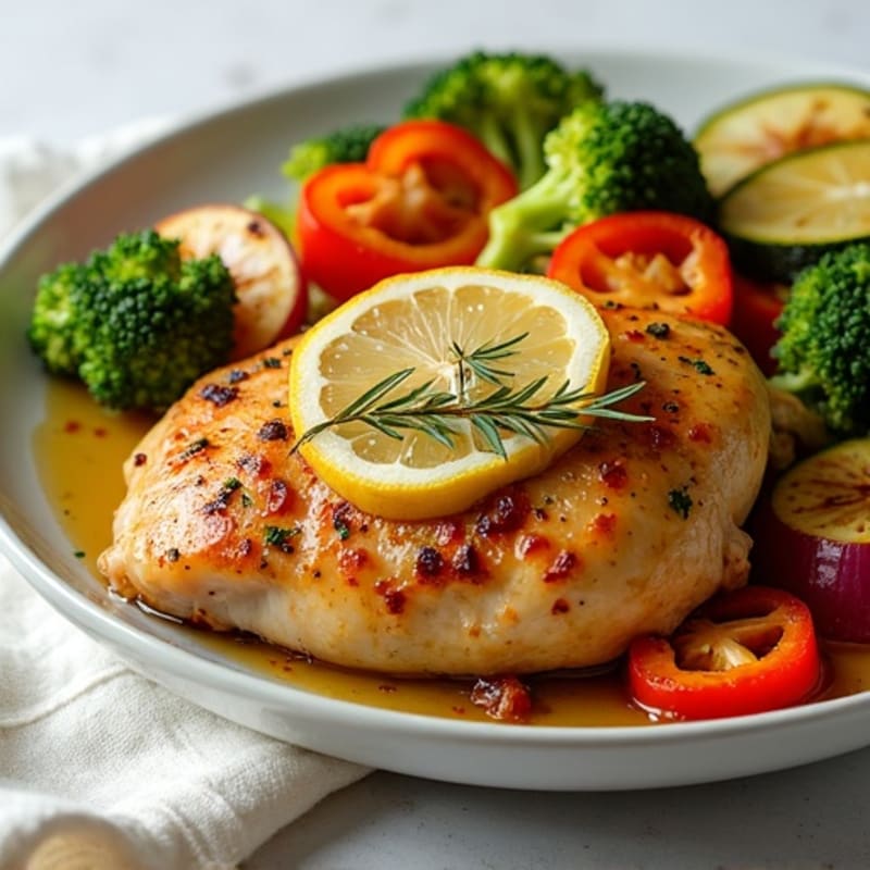 Lemon-Herb Roasted Chicken with Crispy Sheet Pan Vegetables