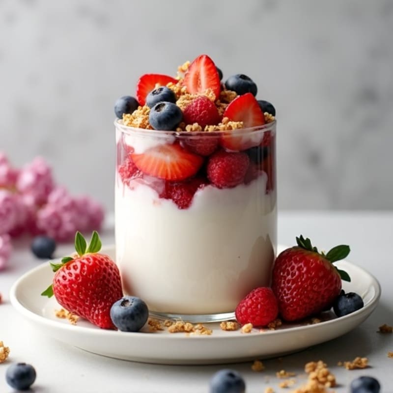 Creamy Greek Yogurt Protein Parfait with Mixed Berries