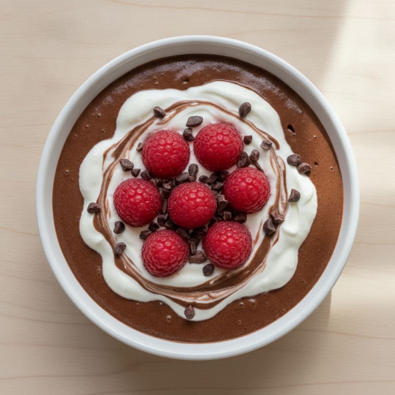 Silky Chocolate Protein Pudding with Greek Yogurt
