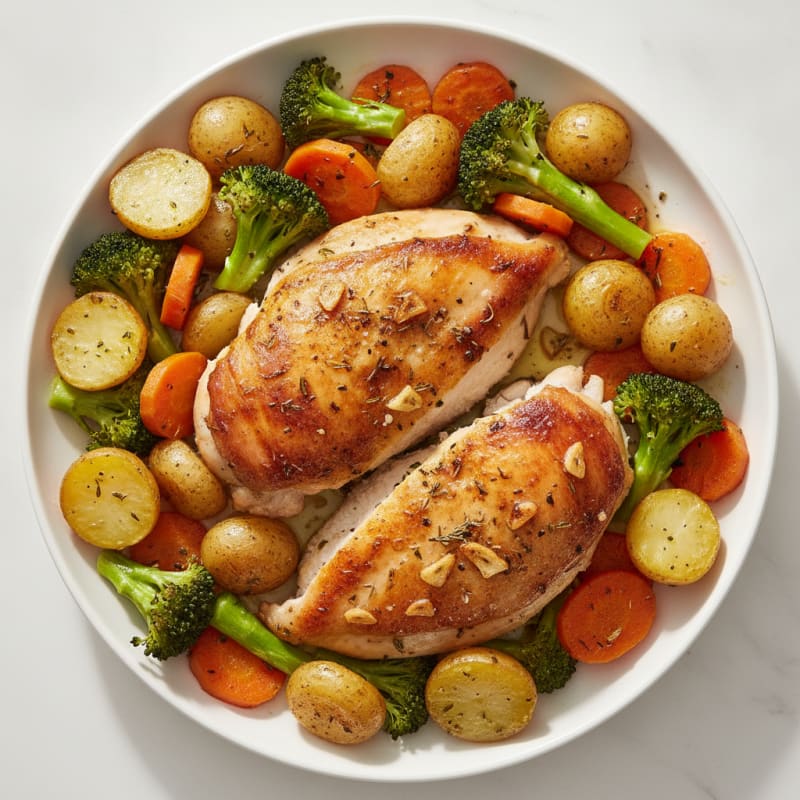 Garlic Herb Roasted Chicken with Vegetables