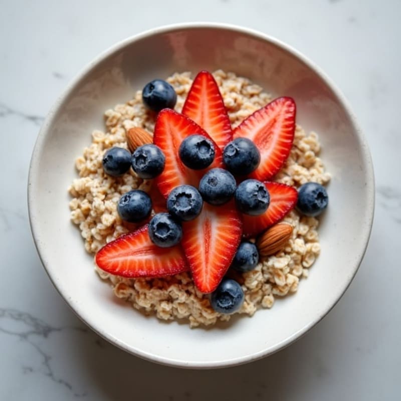 Hearty Protein-Packed Oatmeal with Berries and Nuts