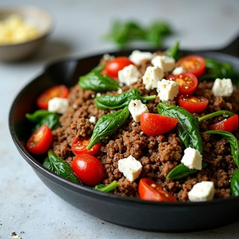 Herb-Seasoned Greek Ground Beef Skillet