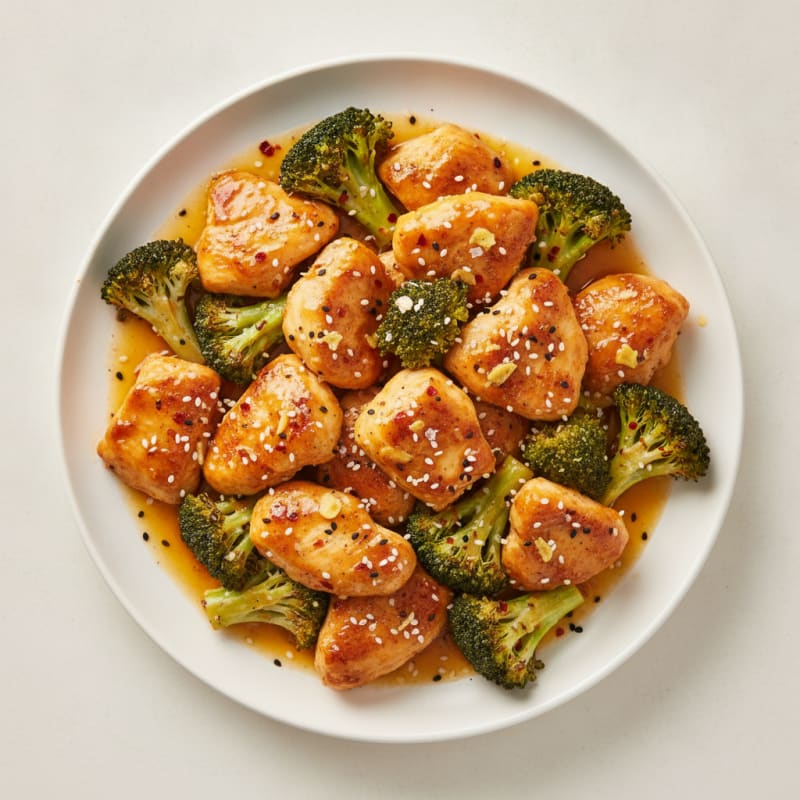 Baked Orange Chicken with Broccoli
