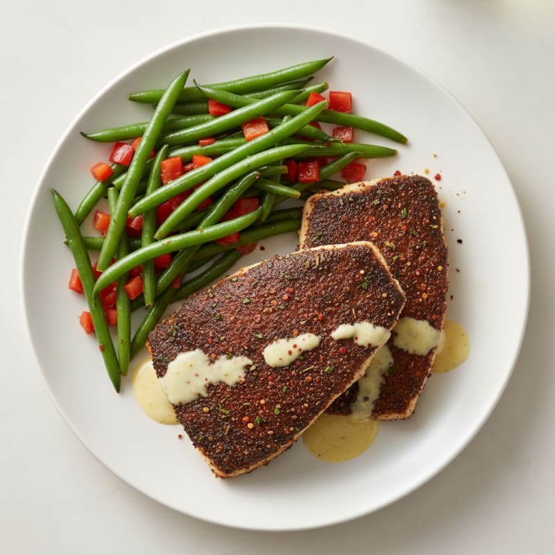 Cajun Blackened Catfish with Lemon Aioli