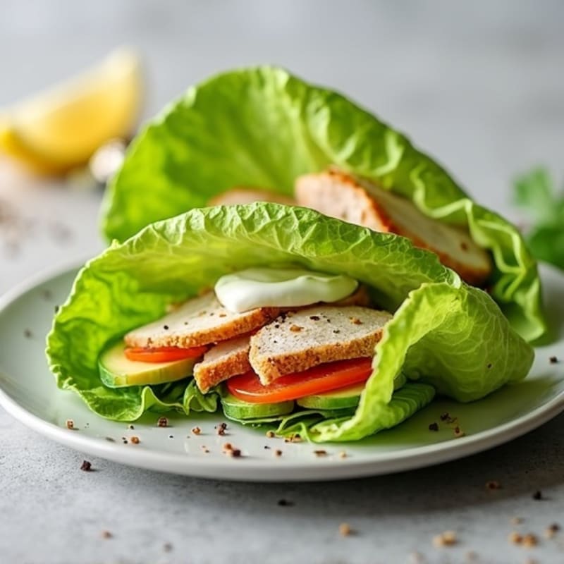 Fresh Turkey and Creamy Avocado Lettuce Wraps
