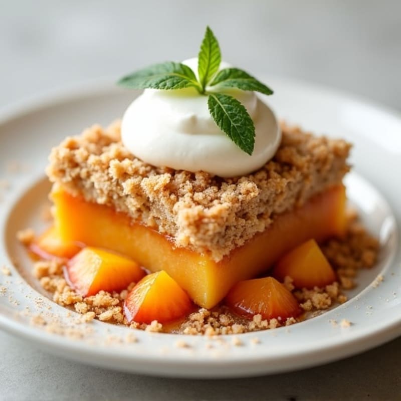 Fresh Peach and Almond Flour Crumble