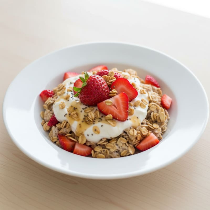 Creamy Strawberry Shortcake Overnight Oats