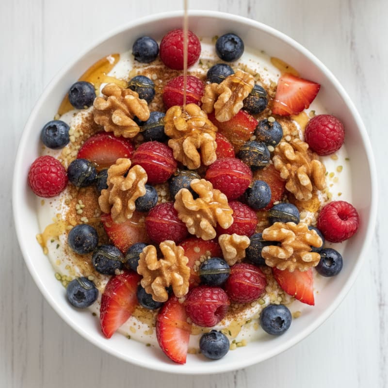 Greek Yogurt with Honey and Berries