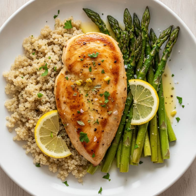 Lemon Herb Chicken with Roasted Asparagus