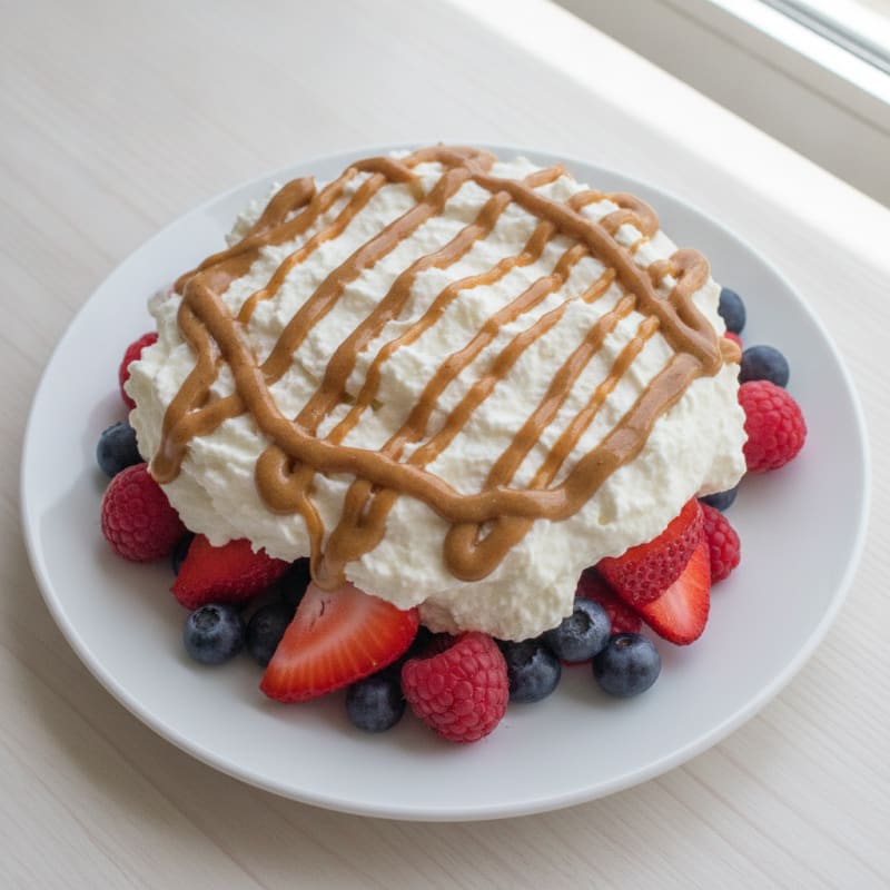 Greek Yogurt Protein Parfait with Mixed Berries and Almond Butter