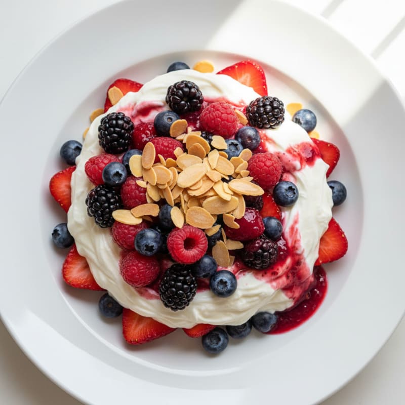 Greek Yogurt Protein Parfait with Mixed Berries