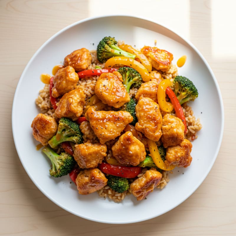 Crispy Orange Glazed Chicken Stir-Fry