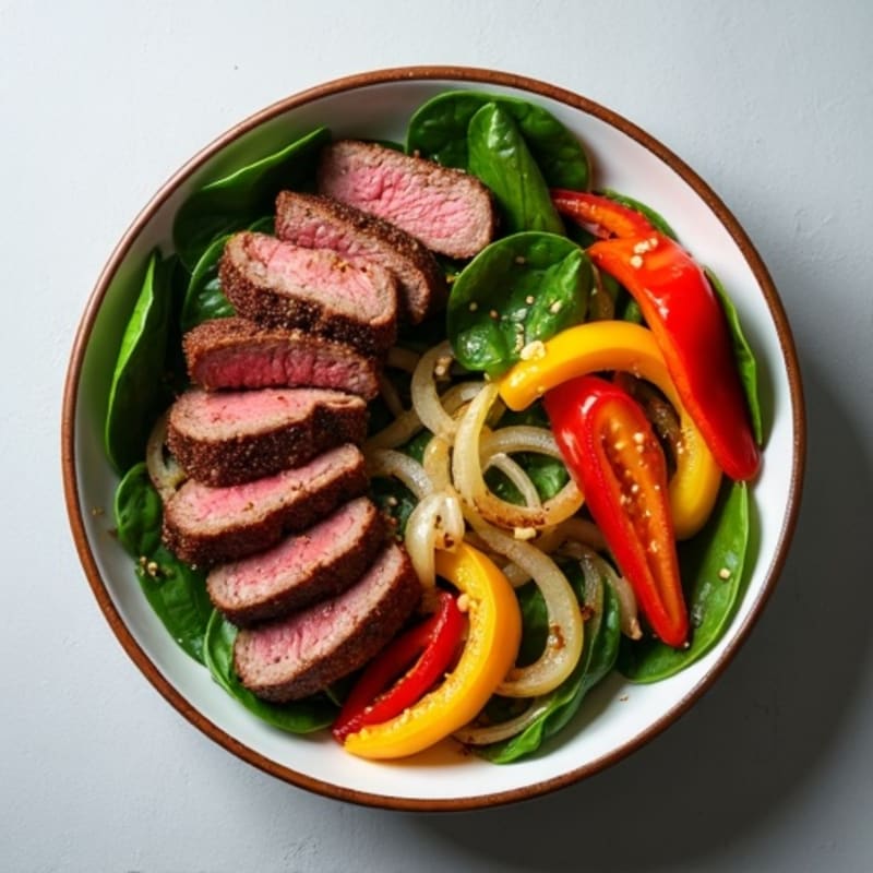 Lean Sirloin Philly Bowl with Bell Peppers