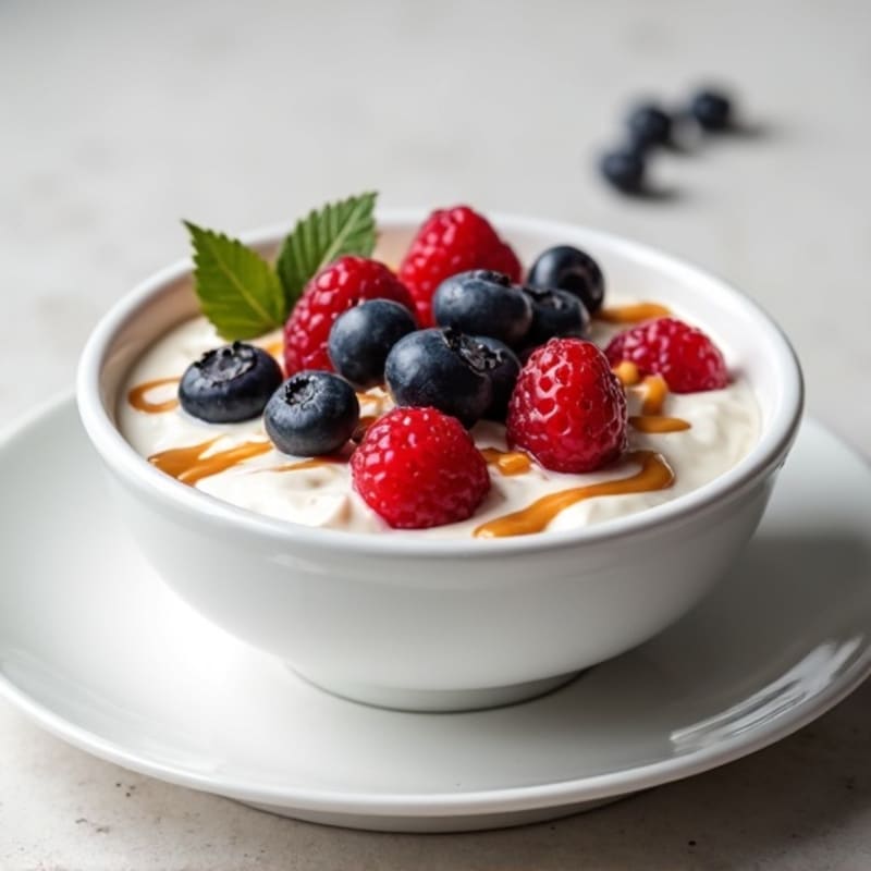 Creamy Berry Greek Yogurt Bowl