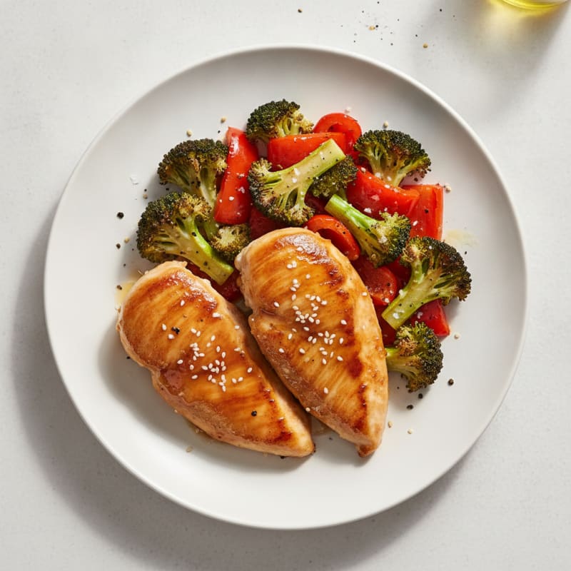 Honey-Garlic Glazed Chicken with Roasted Vegetables