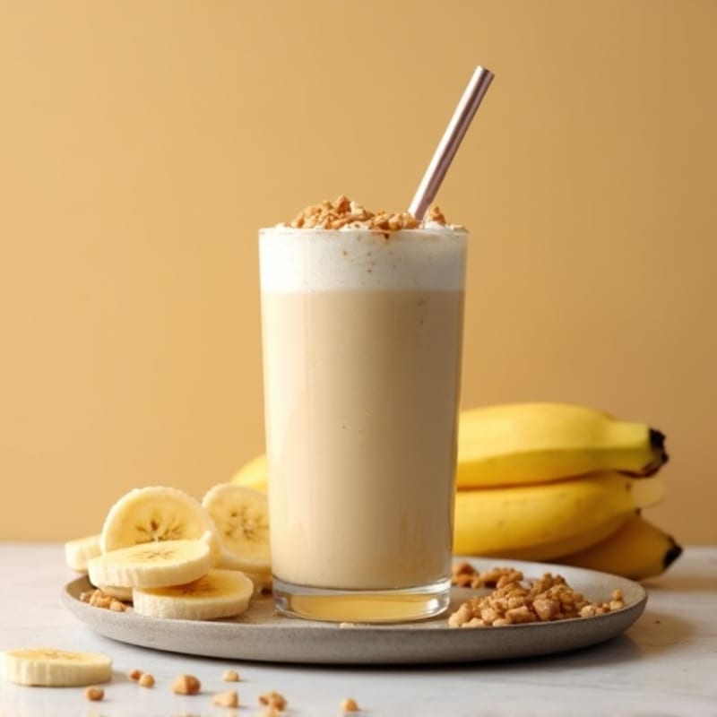 Creamy Banana Peanut Butter Protein Smoothie