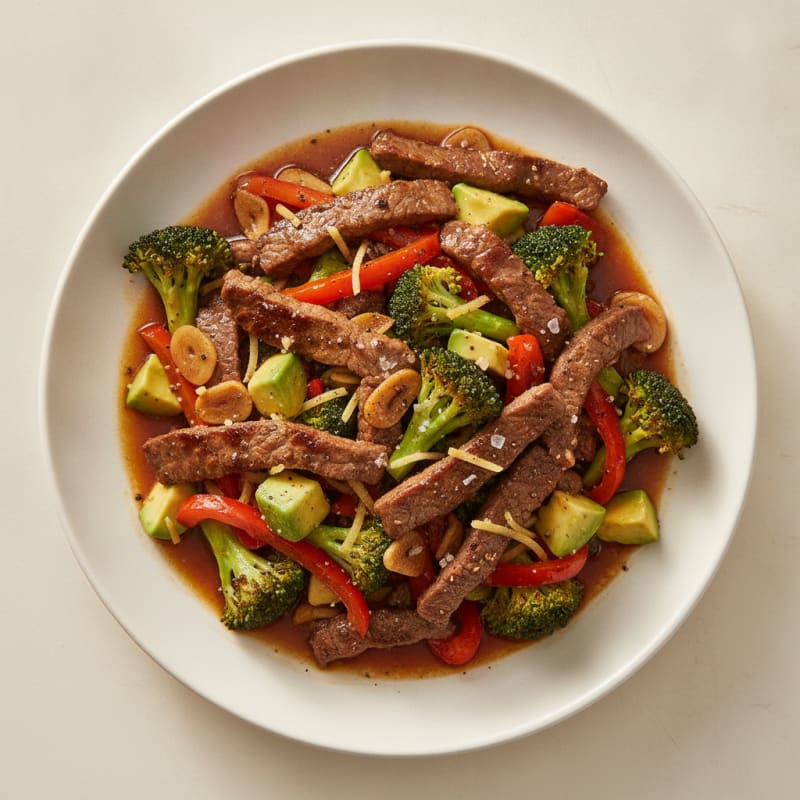 Sweet and Savory Beef & Coconut Aminos Stir-Fry